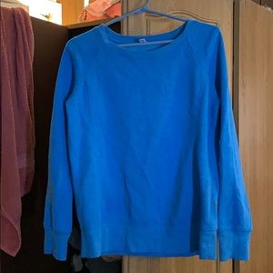 Blue crew neck pullover